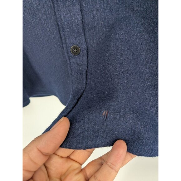 HAN Button Up Shirt Men Size XL Wool Blend Textured Minimalist Danish Timeless - Picture 3 of 10